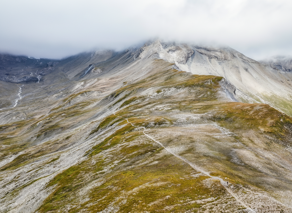 Segnes Trek Weitwanderung – Bergpanorama auf dem Weg zur Ringelspitzhütte SAC in den Schweizer Alpen